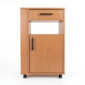 Medizinschrank mit Auszugsplatte | Rollen & Schublade | Buche