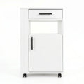 Medizinschrank mit Auszugsplatte | Rollen & Schublade | Weiß