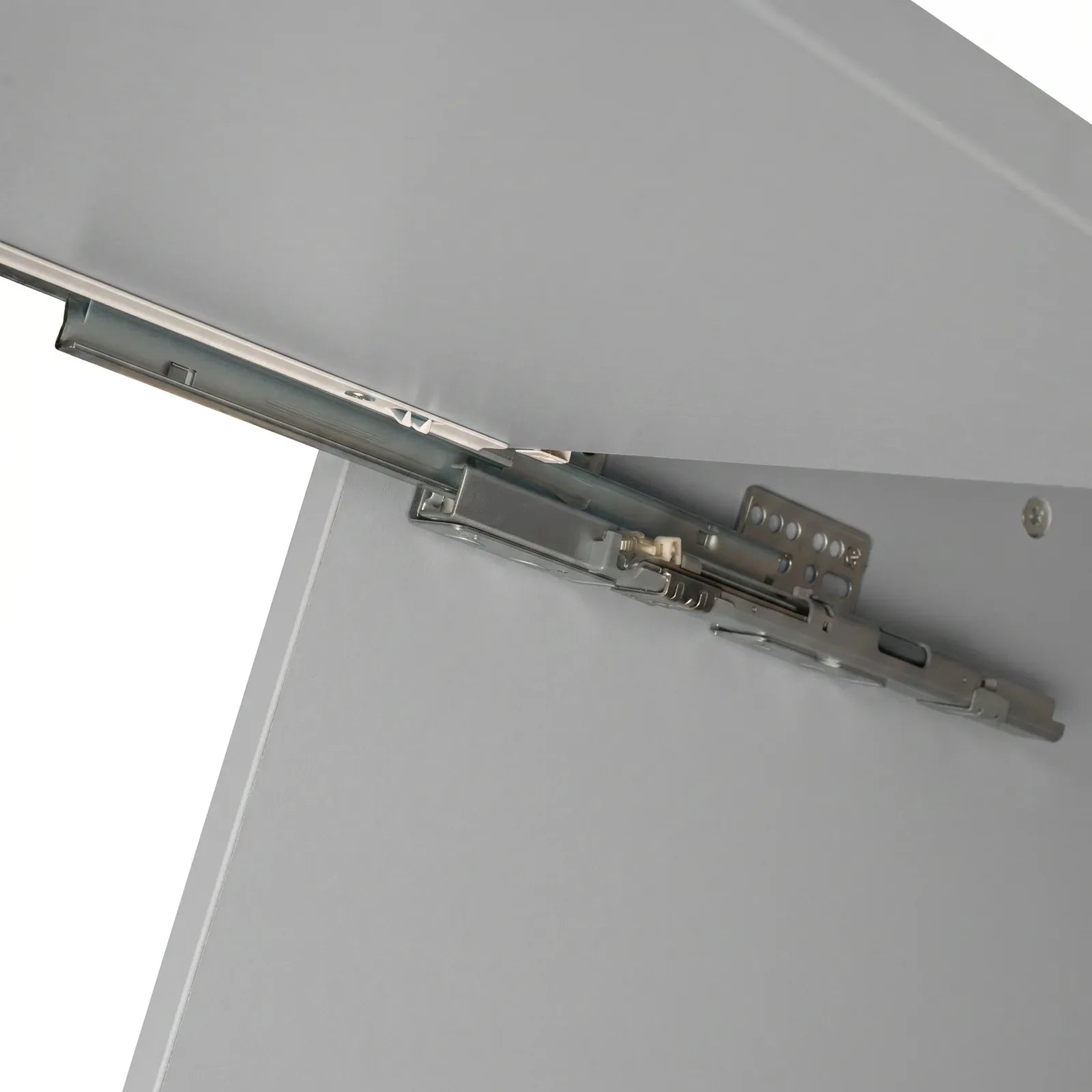Medizinschrank mit Auszugsplatte | Rollen & Schublade | Grau