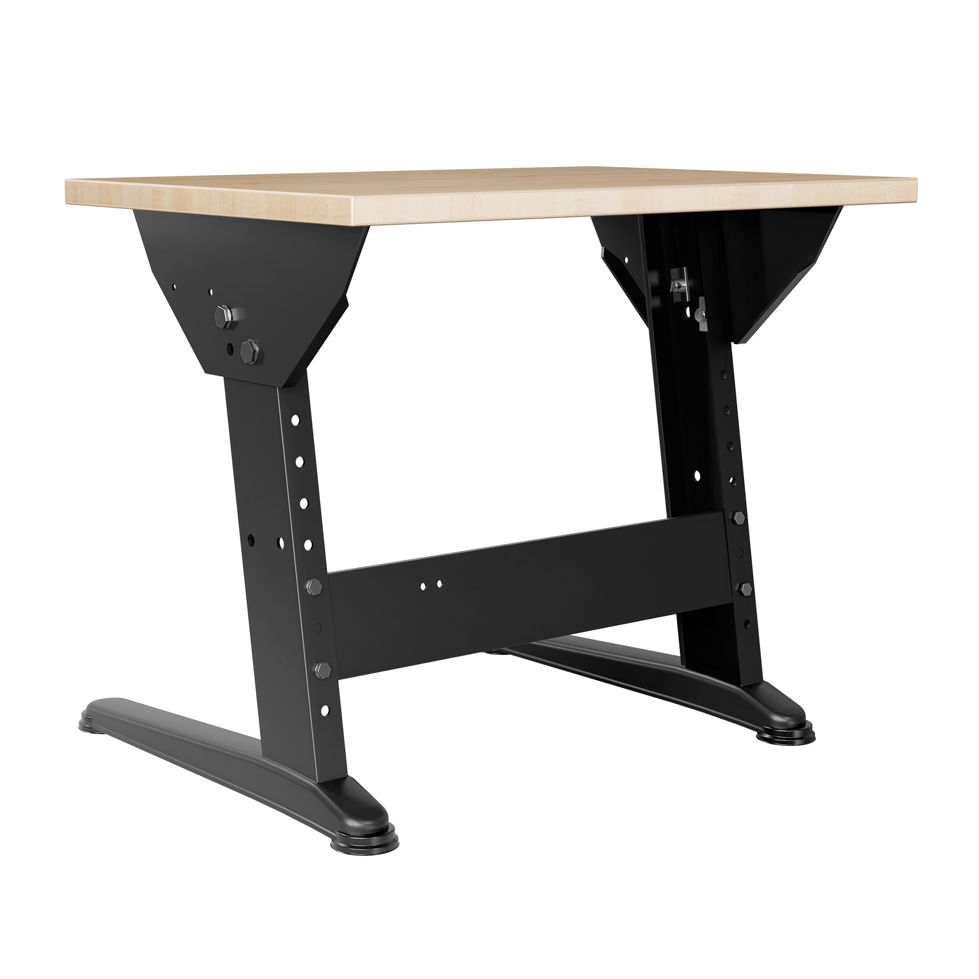 Einzelschreibtisch | 70 × 50 cm | Ahorn / Schwarz