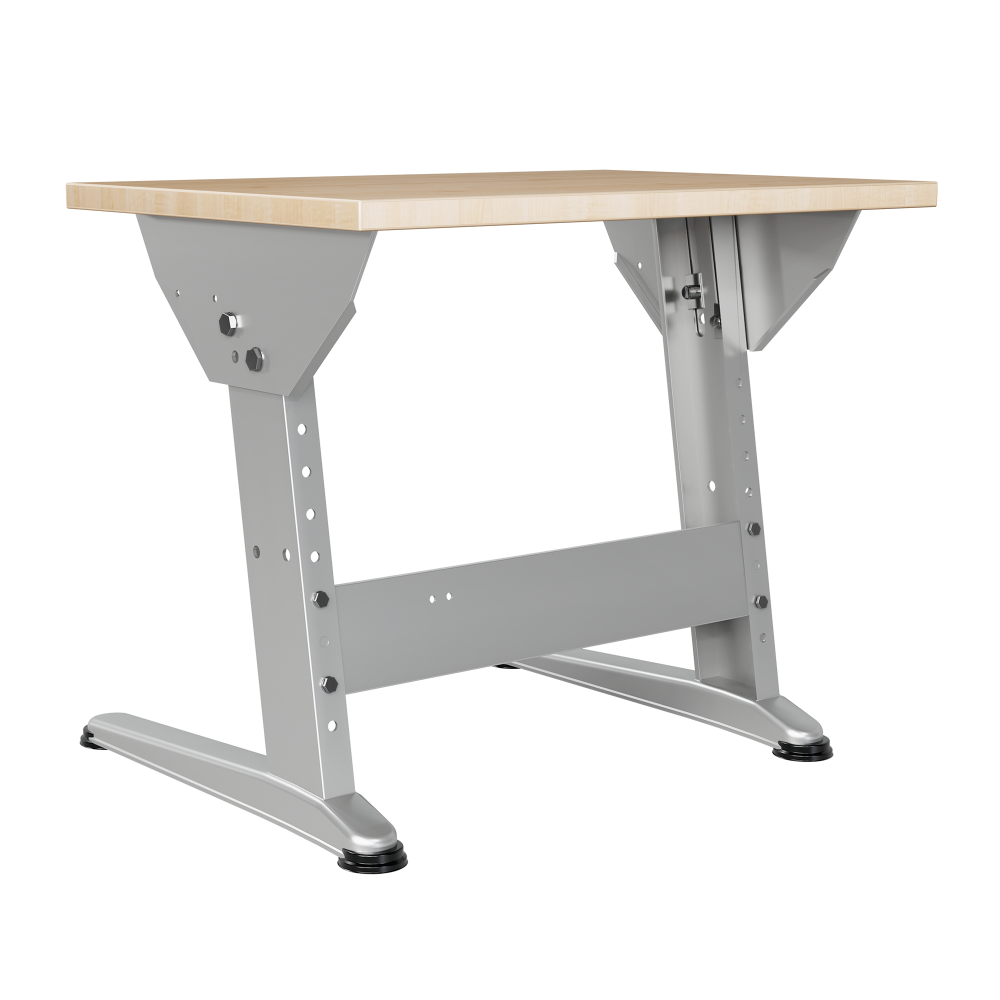 Einzelschreibtisch | 70 × 50 cm | Ahorn / Silbergrau