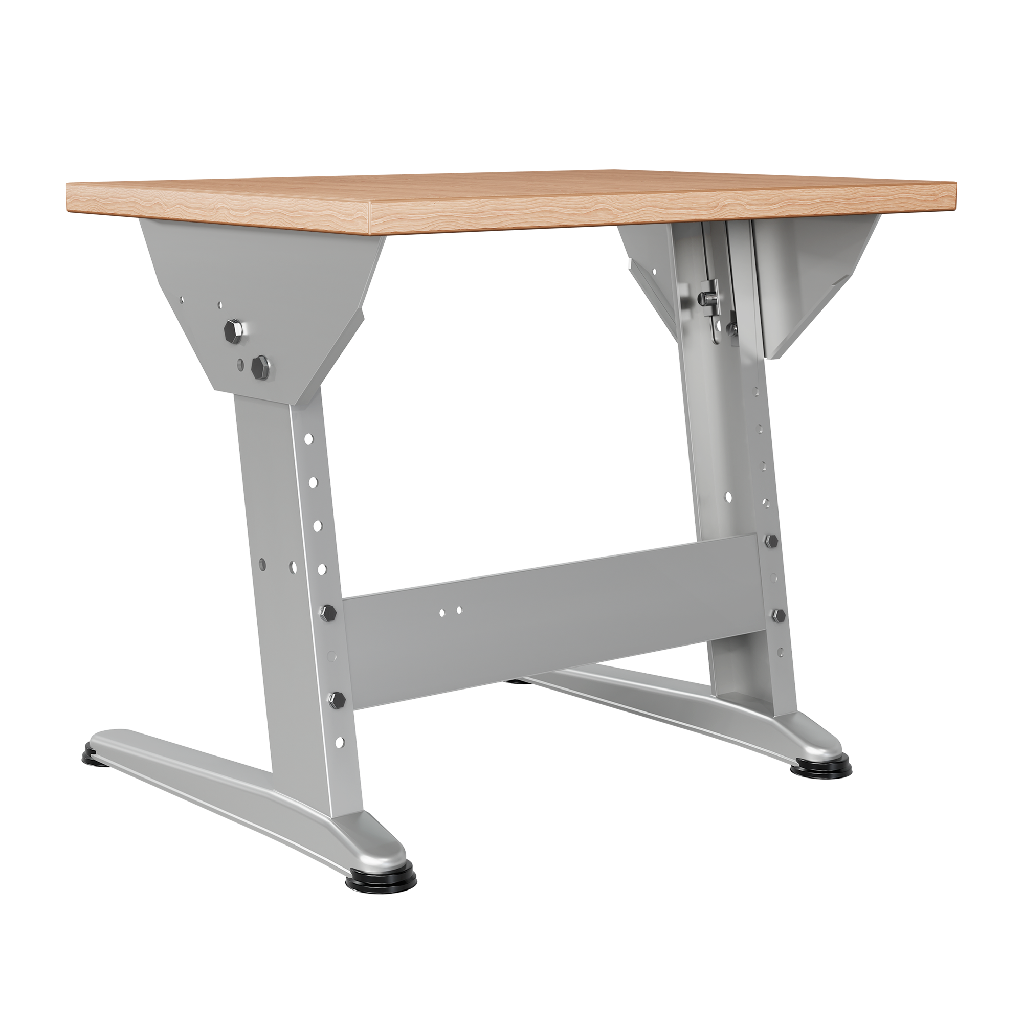 Einzelschreibtisch | 70 × 50 cm | Buche / Silbergrau