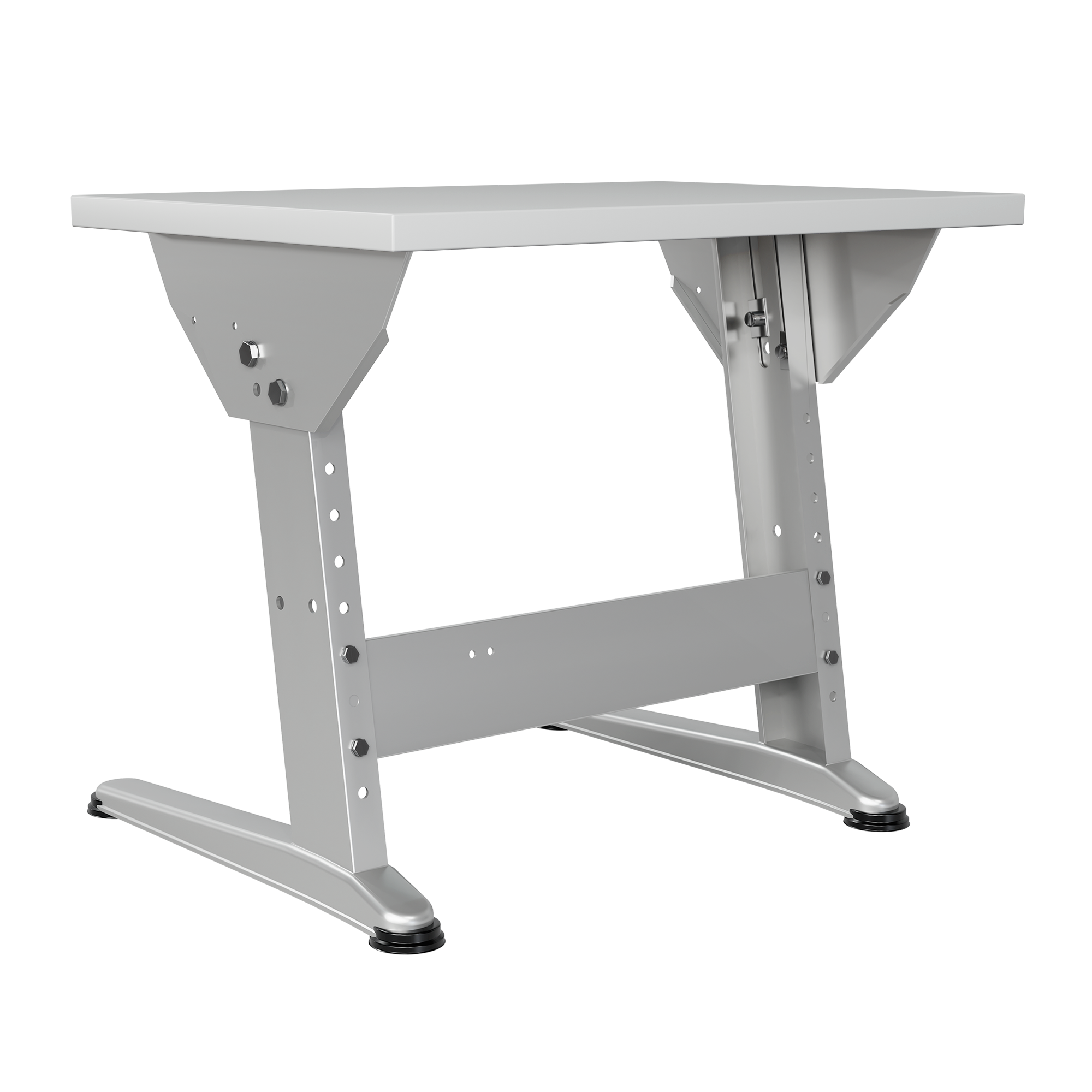 Einzelschreibtisch | 70 × 50 cm | Grau / Silbergrau